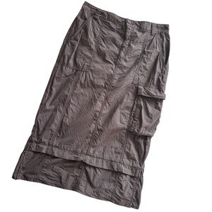 ASOS Design Utility Cargo Midi Skirt, 12, Gray, EUC, Modest, Canvas, Relaxed Fit